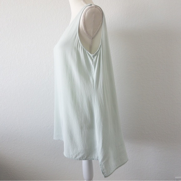 Eileen Fisher 100% Silk Sleeveless Tunic Top Light Mint Green Size Small - Picture 4 of 8